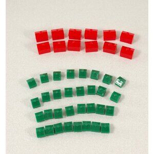 Full Set of Vintage Monopoly Replacement Houses and Hotels